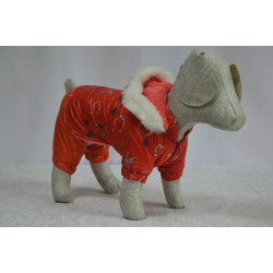 Костюм для собак Забава червоний  бебі 18х22 см