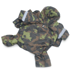 Дощовик для собак Камуфляж зелений  міні 21х27 см