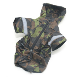 Дощовик для собак Камуфляж зелений  міні 21х27 см