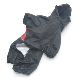 Дощовик для собак Zoo-hunt з капюшоном чорний  міні 21х27 см