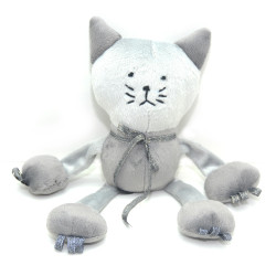Велюрова іграшка Котик для тварин сіра