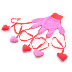 Іграшка для котів Рукавичка рожева