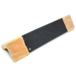 Драпак кігтеточка Zoo-hunt для кота Кутова ДУ 50х14 см чорний  бежеве