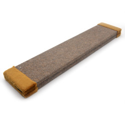 Драпак кігтеточка Zoo-hunt кутова для котів ДУ міді 65 см коричнева + бежеве хутро