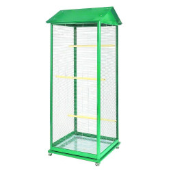 Клітка вольєр для горобців на колесах цинк