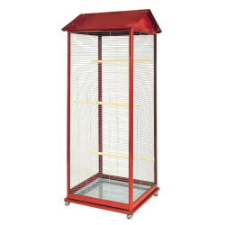 Клітка вольєр для середніх птахів на колесах цинк