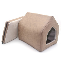 Хатка для собак і котів Zoo-hunt Айсберг коричневий №1 35х44х39 см