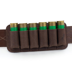 Підсумок на 6 патронів Zoo-hunt відкритий шкіра - Ретро коричневий 10157/2