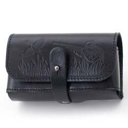 Підсумок дворядний на 10 патронів Zoo-hunt шкіряний чорний 5300/1