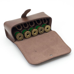 Підсумок дворядний на 10 патронів Zoo-hunt шкіряний коричневий 5300/2