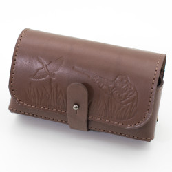 Підсумок дворядний на 10 патронів Zoo-hunt шкіряний коричневий 5300/2