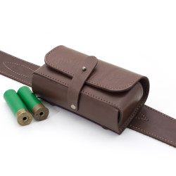 Підсумок дворядний на 10 патронів Zoo-hunt шкіряний коричневий 5300/2