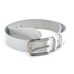 Ремінь чоловічий шкіра Ретро 4 см 90 см Zoo-hunt білий 7204-б