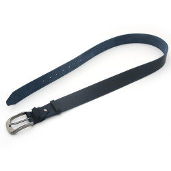 Ремінь чоловічий шкіра Ретро 4 см 100 см Zoo-hunt синій 7205-с