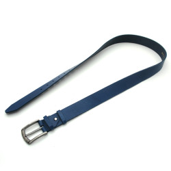 Ремінь чоловічий шкіра 4 см 100 см Zoo-hunt синій 7201-с