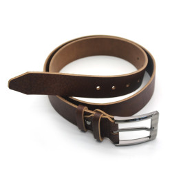 Ремінь чоловічий шкіра 4 см 100 см Zoo-hunt коричневий 7201-к