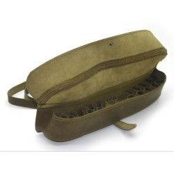 Патронташ-підсумок на 24 патрона Zoo-hunt шкіра Ретро оливковий 10010/3