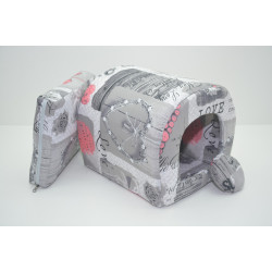 Будиночок тунель для гризунів бязь №0 25х30х25,5 см