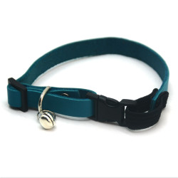 Нашийник для котів і малих собак шкіра О Дзвіночок 1,0 см  бежевий