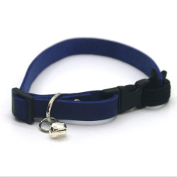 Нашийник для котів і малих собак шкіра О Дзвіночок 1,0 см  бежевий