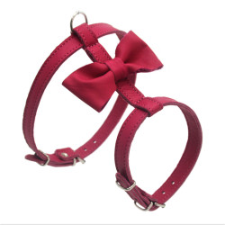 Нагрудник для малих собак Zoo-hunt Метелик №1 шкіра рожевий