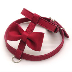 Нагрудник для малих собак Zoo-hunt Метелик №1 шкіра рожевий