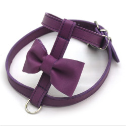 Нагрудник для малих собак Zoo-hunt Метелик №1 шкіра фіолетовий