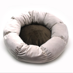 Лежак Zoo-hunt круглий для собак і котів Жасмін бежевий  №1 43х13 см