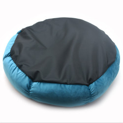 Лежак Zoo-hunt круглий для собак і котів Жасмін бірюзовий  №1 40х14 см