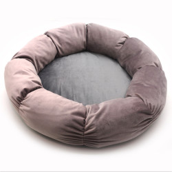 Лежак Zoo-hunt круглий для собак і котів Жасмін коричневий  №1 40х14 см