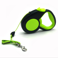 Рулетка-повідець для собак світловідбивна трос 8 м 30 кг салатовий