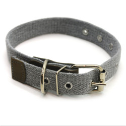 Нашийник для собак Zoo-hunt брезентовий 2,5 см 24-44 см сірий