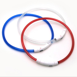 Нашийник для собак Zoo-hunt Light з підсвіткою 70см  білий