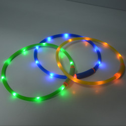 Нашийник для собак Zoo-hunt Light з підсвіткою водостійкий 70см  синій