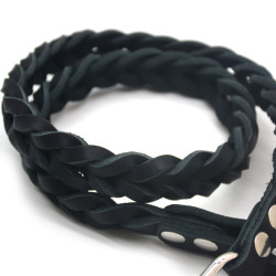 Повідець для собак Zoo-hunt плетений ПП 1,0 см 2 плетіння 110 см чорний