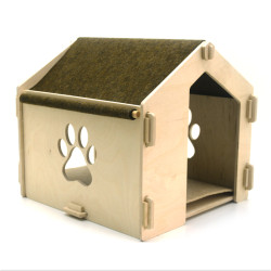 Еко будиночок 1 для кішок і малих собак з дерева