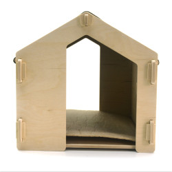 Еко будиночок 1 для кішок і малих собак з дерева