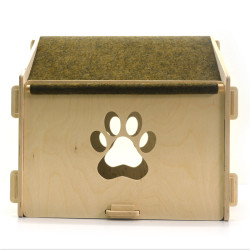 Еко будиночок 1 для кішок і малих собак з дерева