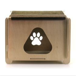 Еко будиночок 2 для кішок і малих собак з дерева