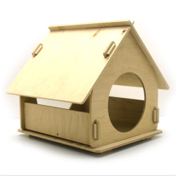 Еко будиночок 3 для кішок і малих собак з дерева