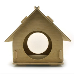 Еко будиночок 3 для кішок і малих собак з дерева