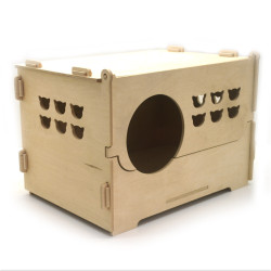 Еко пологовий будинок для кішок з дерева