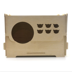 Еко пологовий будинок для кішок з дерева