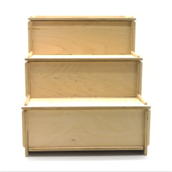 Еко Сходинки для тварин з будиночком трьох рівневі