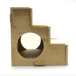 Еко Сходинки для тварин з будиночком трьох рівневі