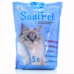Наповнювач SaniPet 5 л силікагель для кошачих туалетів