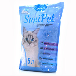 Наповнювач SaniPet 5 л силікагель для кошачих туалетів