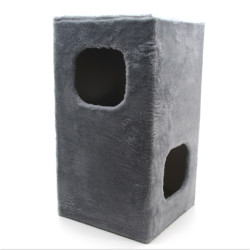 Будиночок драпак для котів Zoo-hunt Пентхаус 34х34х63 см сірий