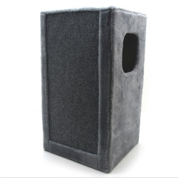 Будиночок драпак для котів Zoo-hunt Пентхаус 34х34х63 см сірий