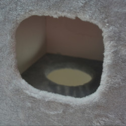 Будиночок драпак для котів Zoo-hunt Пентхаус 34х34х63 см сірий